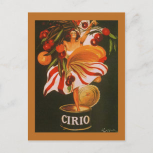 Antike Cirio-Kirschen Italien Postkarte