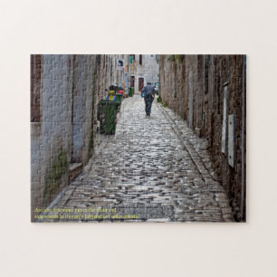 Antike Cobblestone Straße Rovinj Kroatien Puzzle