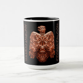 Antike Copper Peoria Falcon Restored Kaffeetasse