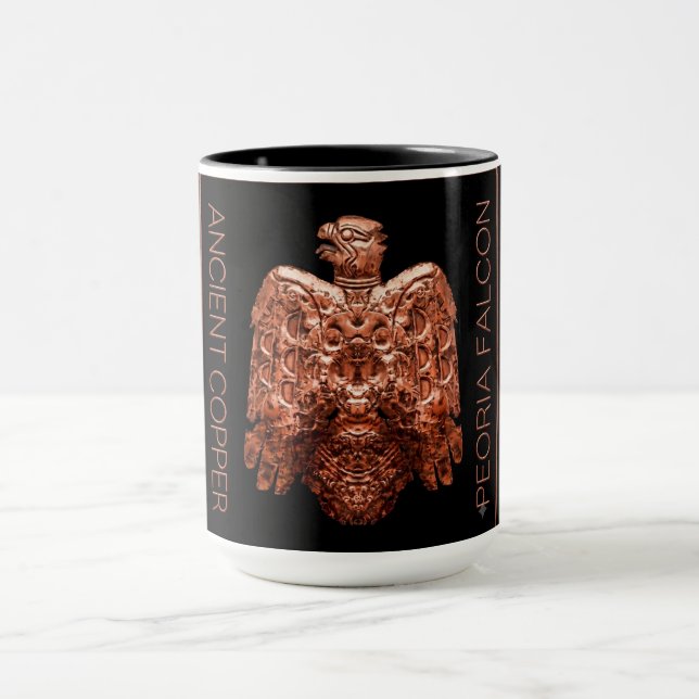 Antike Copper Peoria Falcon Restored Kaffeetasse (Zentrum)