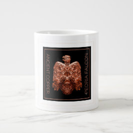 Antike Copper Peoria Falcon Restored Kaffeetasse Jumbo-Tasse