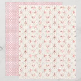 Antike Coquette Rose Blumen Scrapbook Papier
