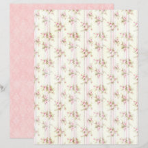 Antike Coquette Rose Blumen Scrapbook Papier