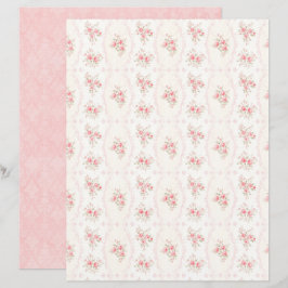 Antike Coquette Rose Blumen Scrapbook Papier