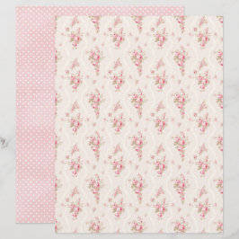 Antike Coquette Rose Blumen Scrapbook Papier