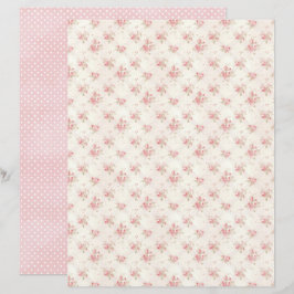 Antike Coquette Rose Florale Scrapbook Papier