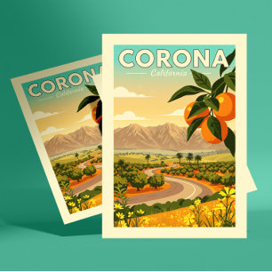 Antike Corona California Postkarte