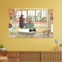 Antike Cottagecore Botanische Fensterblumen