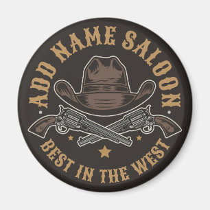 Antike Cowboy-Waffen NAME HINZUFÜGEN Alte Wild Wes Magnet