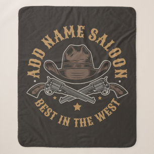 Antike Cowboy-Waffen NAME HINZUFÜGEN Alte Wild Wes Sherpadecke