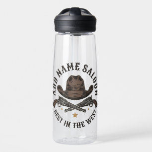 Antike Cowboy-Waffen NAME HINZUFÜGEN Alte Wild Wes Trinkflasche