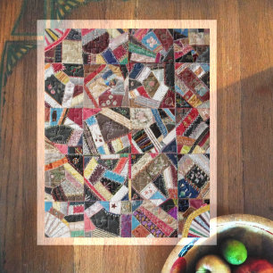 Antike Crazy Quilt aus der viktorianischen Ära Puzzle