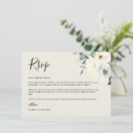 Antike Creme zarte florale RSVP-Postkarte  Dankeskarte