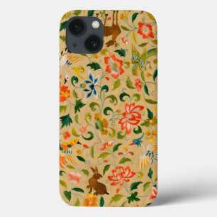 Antike Crewel-Tierstickerei: Alte Tapete Case-Mate iPhone Hülle