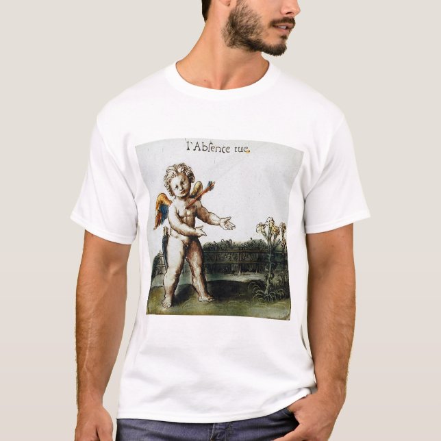 Antike Cupid-Liebe Vermisst Sie Otto Van Veen T-Shirt (Vorderseite)