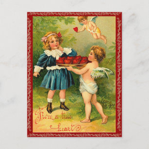 Antike Cupid Valentinstag-Postkarte Feiertagspostkarte