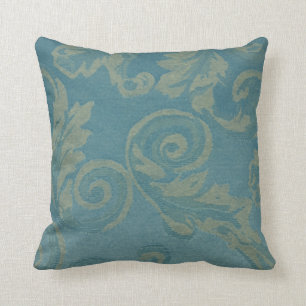 antike Damast dunkelgrün Gold vintage barock Kissen