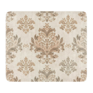 Antike Damast Elegante Beige Französische Farmhaus Schneidebrett