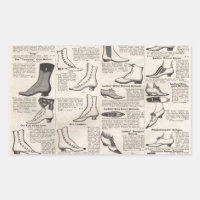 Antike Damenschuh-Katalogseite Vintage-Druck
