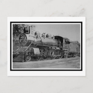 Antike Dampflokomotive Eisenbahn Postkarte