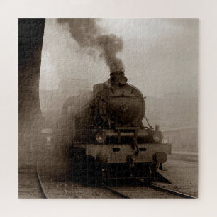 Antike Dampflokomotive Eisenbahn Puzzle