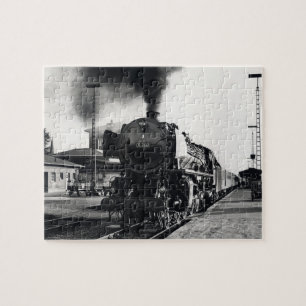 Antike Dampflokomotive Eisenbahn Puzzle