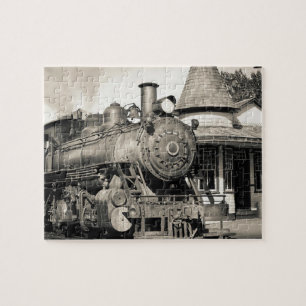 Antike Dampflokomotive Eisenbahn Puzzle