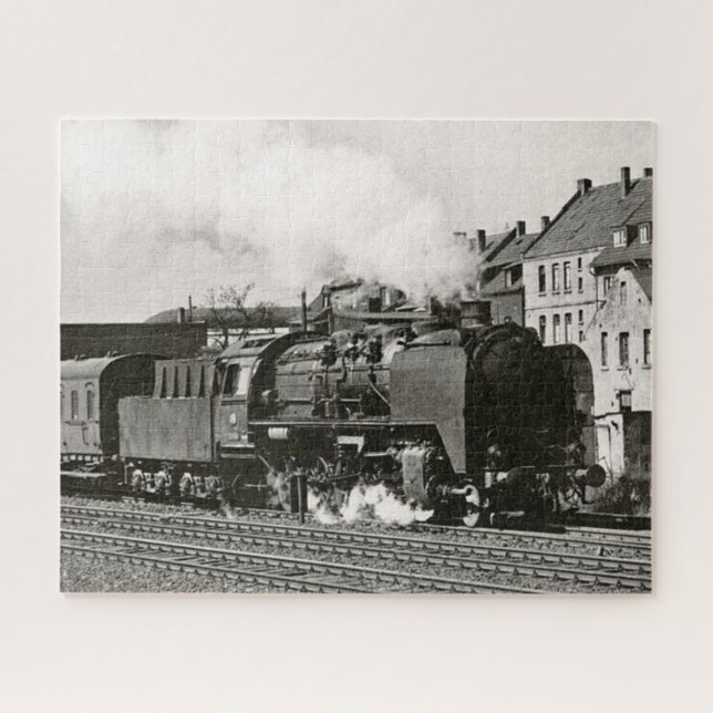 Antike Dampflokomotive Zug Eisenbahn Puzzle (Horizontal)