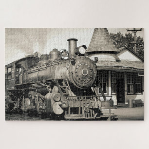 Antike Dampflokomotive Zug Eisenbahn Puzzle