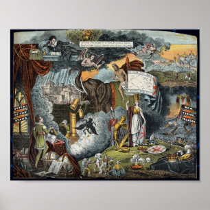 Antike Darstellung der Apokalypse Poster