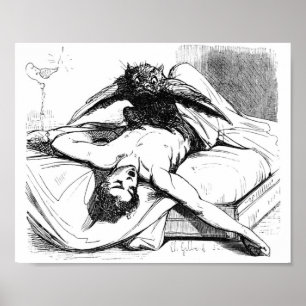 Antike Darstellung von Schlafparalyse Poster