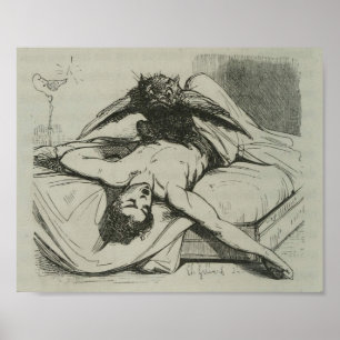 Antike Darstellung von Schlafparalyse Poster