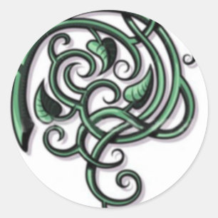 Antike dekorative Schnörkel Runder Aufkleber