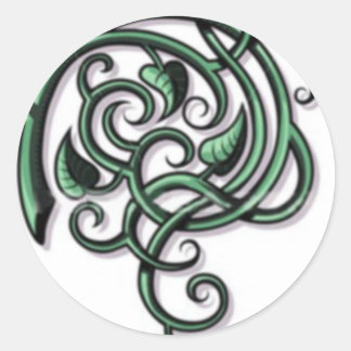 Antike dekorative Schnörkel Runder Aufkleber