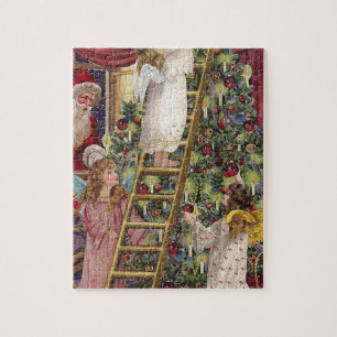 Antike deutsche Engel Weihnachten viktorianische K Puzzle