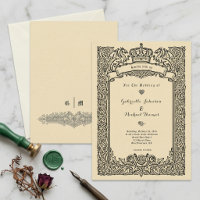 Antike Drachenkrone keltischer Knoten Creme Hochze