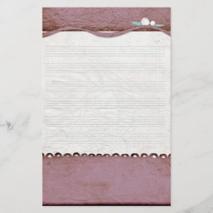Antike eigene Notenpapier-Schreibwarenset Briefpapier