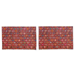 Antike Einzigartige farbenfrohe persische Kilim Ru Kissenbezug