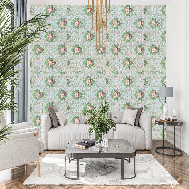 Antike Eleganz: Hellgrün Vintag Tapete (Von Creator hochgeladen)