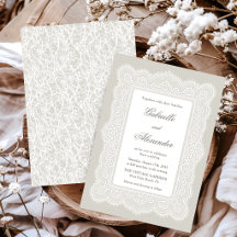 Antike Elfenbein-Spitze-Taupe-Hochzeit