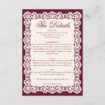 Antike Elfenbeinspitze Burgund Altwedding-Dekor