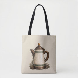 Antike Emaille-Kaffeekanne