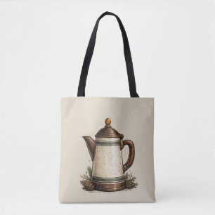Antike Emaille-Kaffeekanne