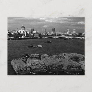 Antike England London Themse Fluss Skyline Stadt Postkarte