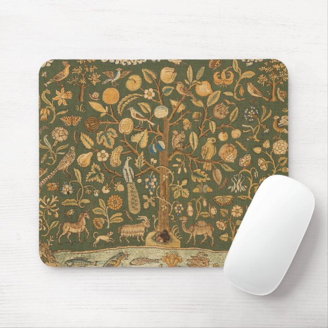 Antike englische Nadelspitze Baum des Lebens & Ein Mousepad (Mit Mouse)