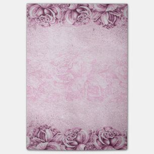 Antike englische Rosen Lavendel Violett Rosa Flora Post-it Klebezettel