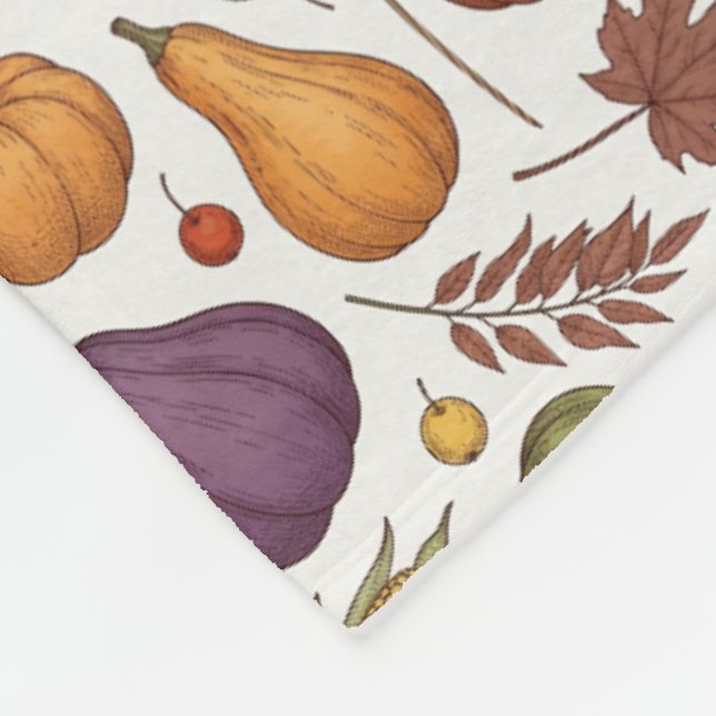 Antike Ernte Herbstliche Fülle Fleecedecke (Ecke)
