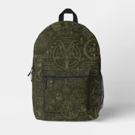 Antike esoterische Symbole und heilige Geometrie  Bedruckter Rucksack