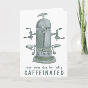 Antike Espressomaschine Kaffee ANPASSEN Lustig Karte