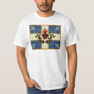 Antike Fahne Quebec Glockenläuten Sacré-Cœur T-Shirt